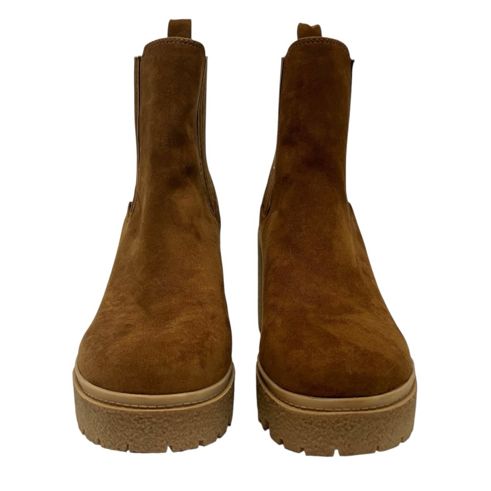 Steve Madden Caster H20 Camel Micro Suede Waterproof Lug Sole Boot  Women 8 - Picture 4 of 15